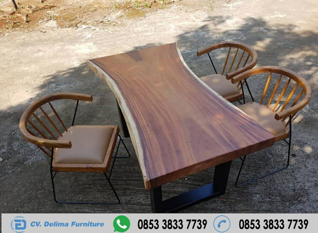 Kursi Cafe Jati Murah | Meja Kayu Trembesi Solid