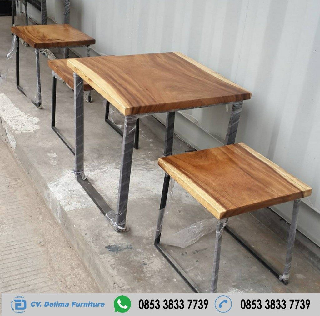 Kursi Cafe Jati Murah | Meja Kayu Trembesi Solid