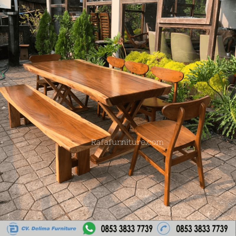 Kursi Cafe Jati Murah | Meja Kayu Trembesi Solid