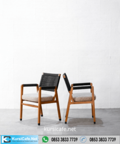 Kursi Cafe Kayu Jati Arm Chair