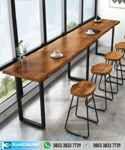 Meja Cafe Bar Height Table Solid