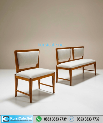 Kursi Cafe Minimalis Kayu Jati Dudukan Busa Nyaman