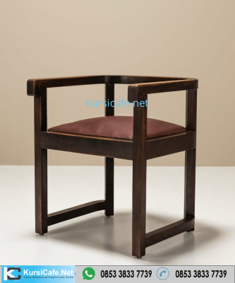 Kursi Cafe Minimalis Kayu Jati Model Kotak