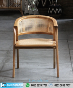 Kursi Cafe Kayu Jati Jepara Rotan Lima