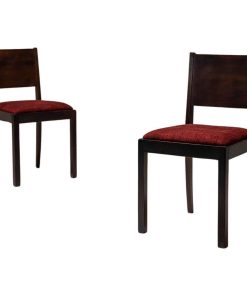 Harga Kursi Cafe Kayu Jati Minimalis dengan Jok Merah Elegan