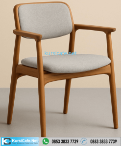 Kursi Cafe Kayu Jati Modern Minimalis dengan Bantalan Ka