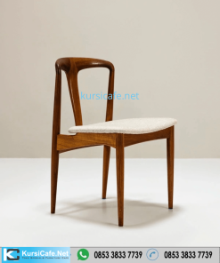 Kursi Cafe Minimalis Kayu Jati Retro Skandinavian
