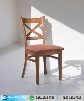Kursi Kayu Jati Solid Model Silang Elegan