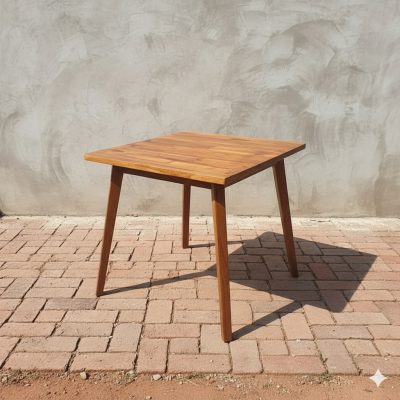 Meja Cafe Kayu Jati Persegi 80 X 80 Cm