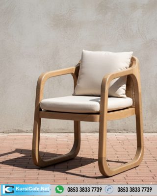Kursi Cafe Kayu Jati Solid Premium Seri Arched