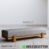 Bangku Tunggu Cafe Kayu Jati Solid Gaya Japandi Modern