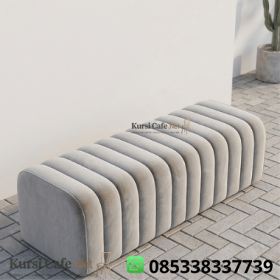 Ottoman Bench Cafe Modern Japandi Full Jok Beludru