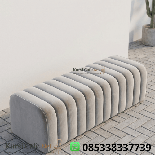 Ottoman Bench Cafe Modern Japandi Full Jok Beludru