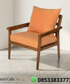 Kursi Lounge Jati Jok Terracotta