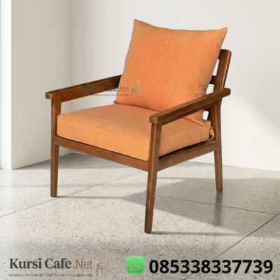 Kursi Lounge Jati Jok Terracotta