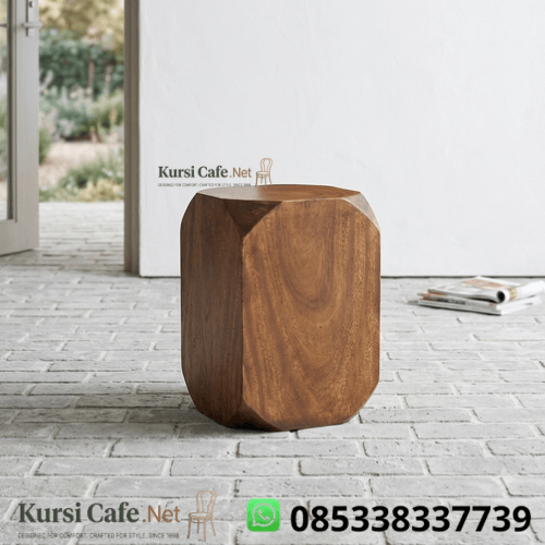 Stool Kayu Jati Minimalis Modern Unik