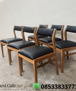 Jual Kursi Resto Jati Scandinavian Dudukan Empuk Hitam