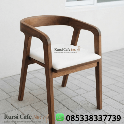Kursi Cafe Jati Armchair Walnut Jok