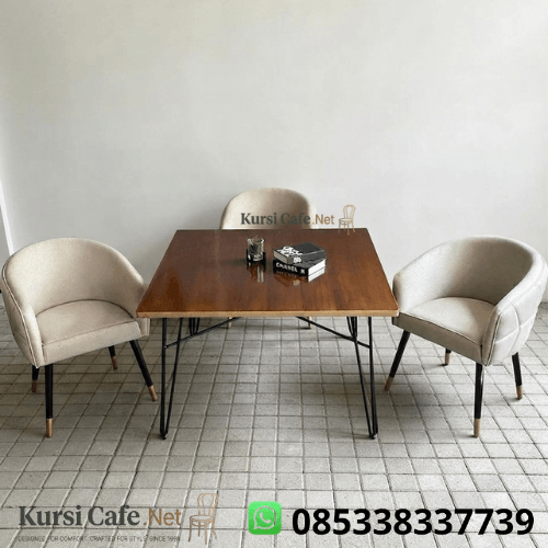 Harga Set Meja Makan 4 Kursi Sofa Krem Minimalis